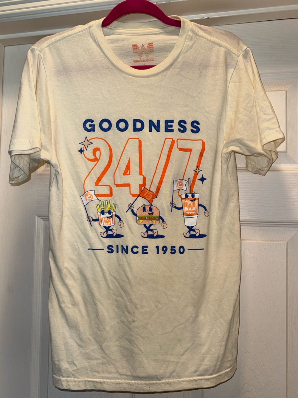 Whataburger Goodness 24/7 Cream Short Sleeve Tee